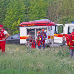 Bereitsstellungsraum der Einsatzkräfte von DLRG und Wasserwacht.