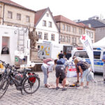 Aktions und Informationsstand des BRK Bayreuth auf dem Stadtparkett.