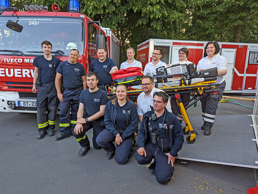 Gemeinsamer Wachdienst von Bayreuther Feuerwehr und Bayreuther BRK