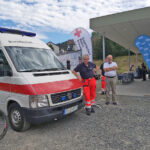 Krankentransportwagen bie SiLi-Mountainbike-Marathon bereit zum Einsatz.